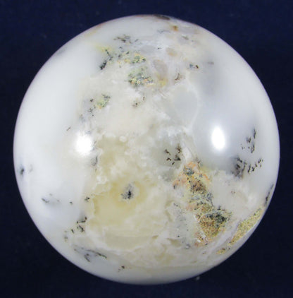 Dendritic White Opal Sphere - Stone of Spiritual Growth Self-Expression