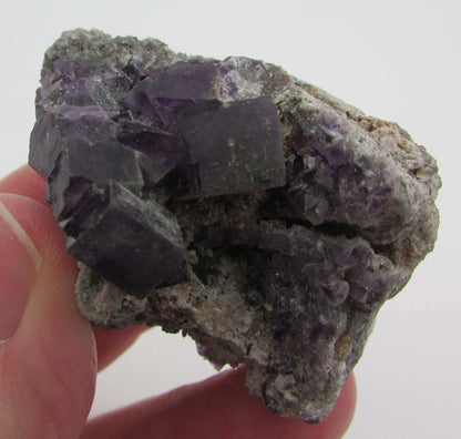 Natural Raw Cubic Purple Fluorite China Specimen