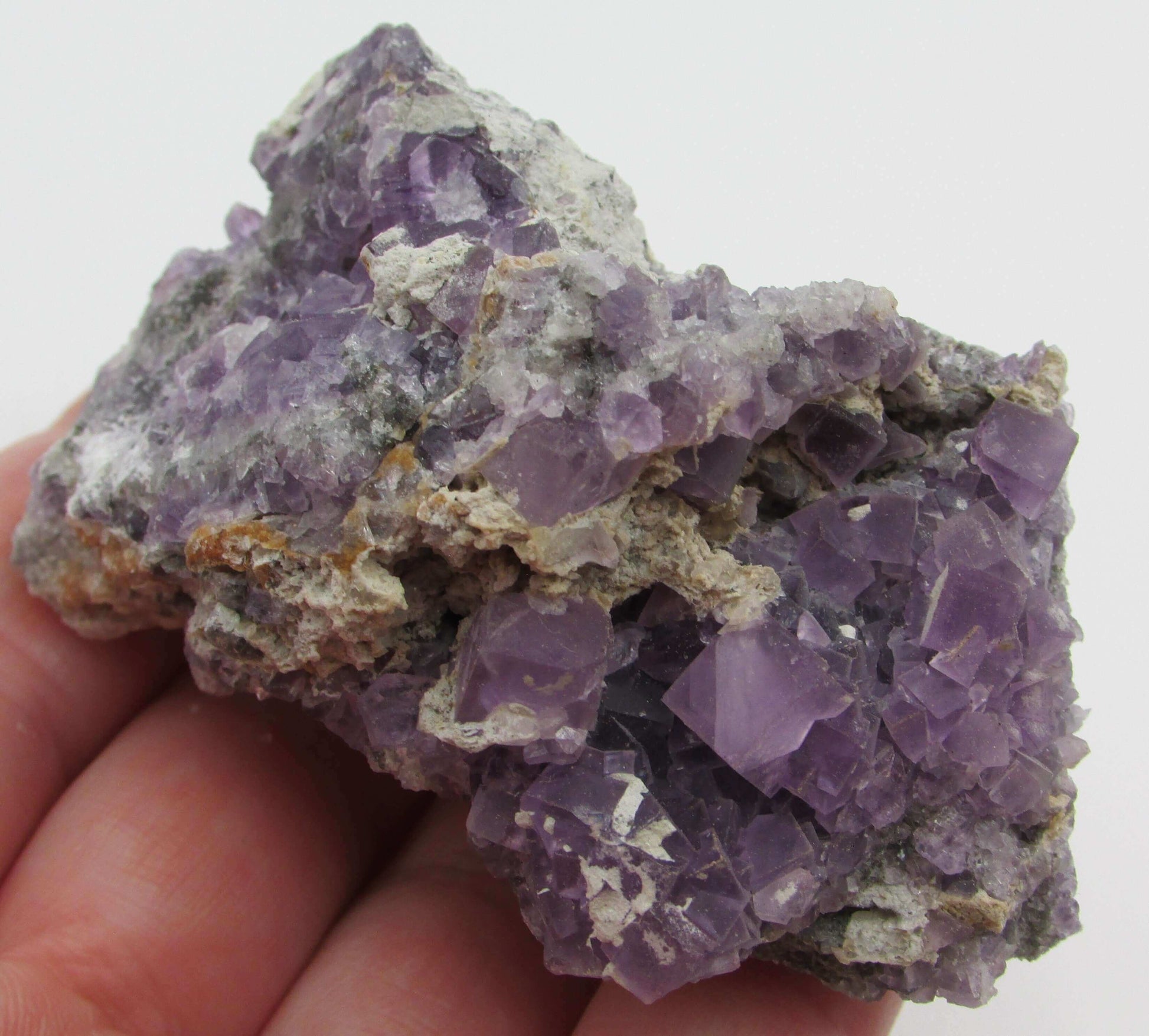 Natural Raw Cubic Purple Fluorite China Specimen