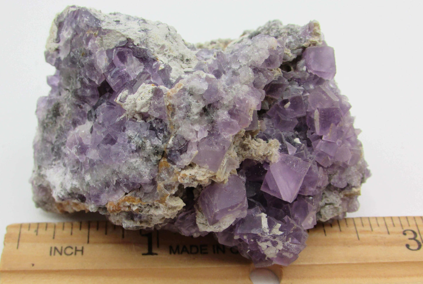 Natural Raw Cubic Purple Fluorite China Specimen