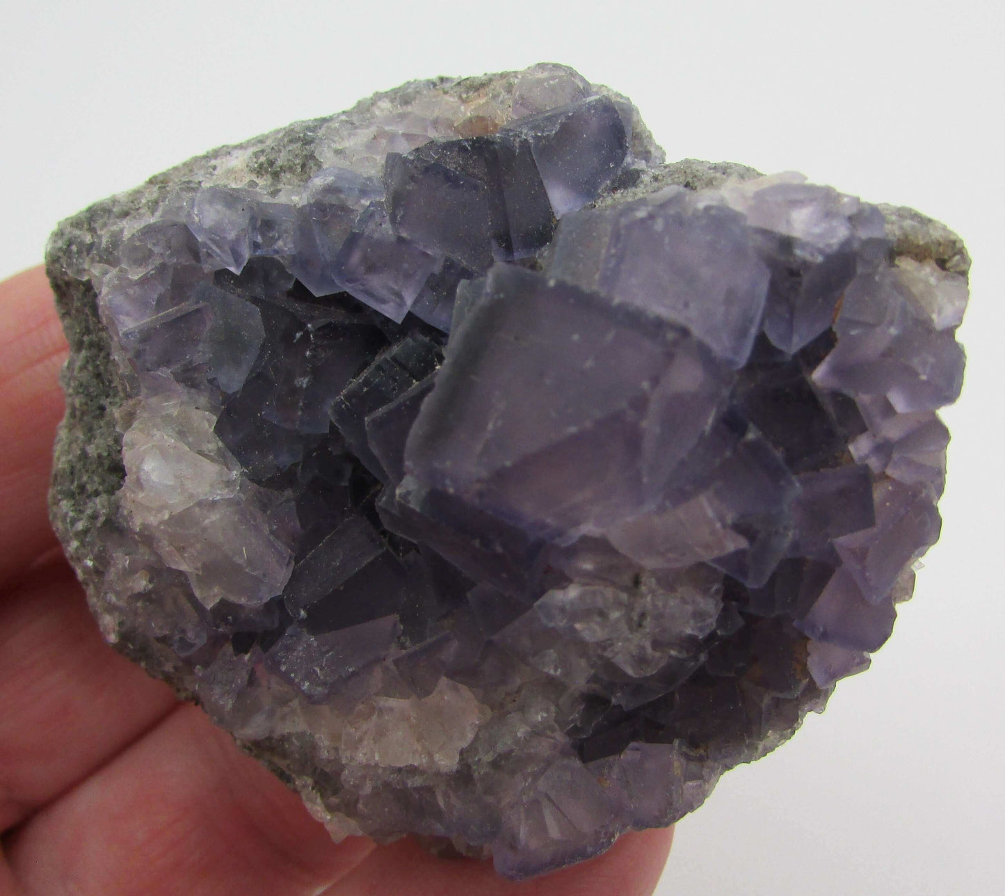 Natural Raw Cubic Purple Fluorite China Specimen