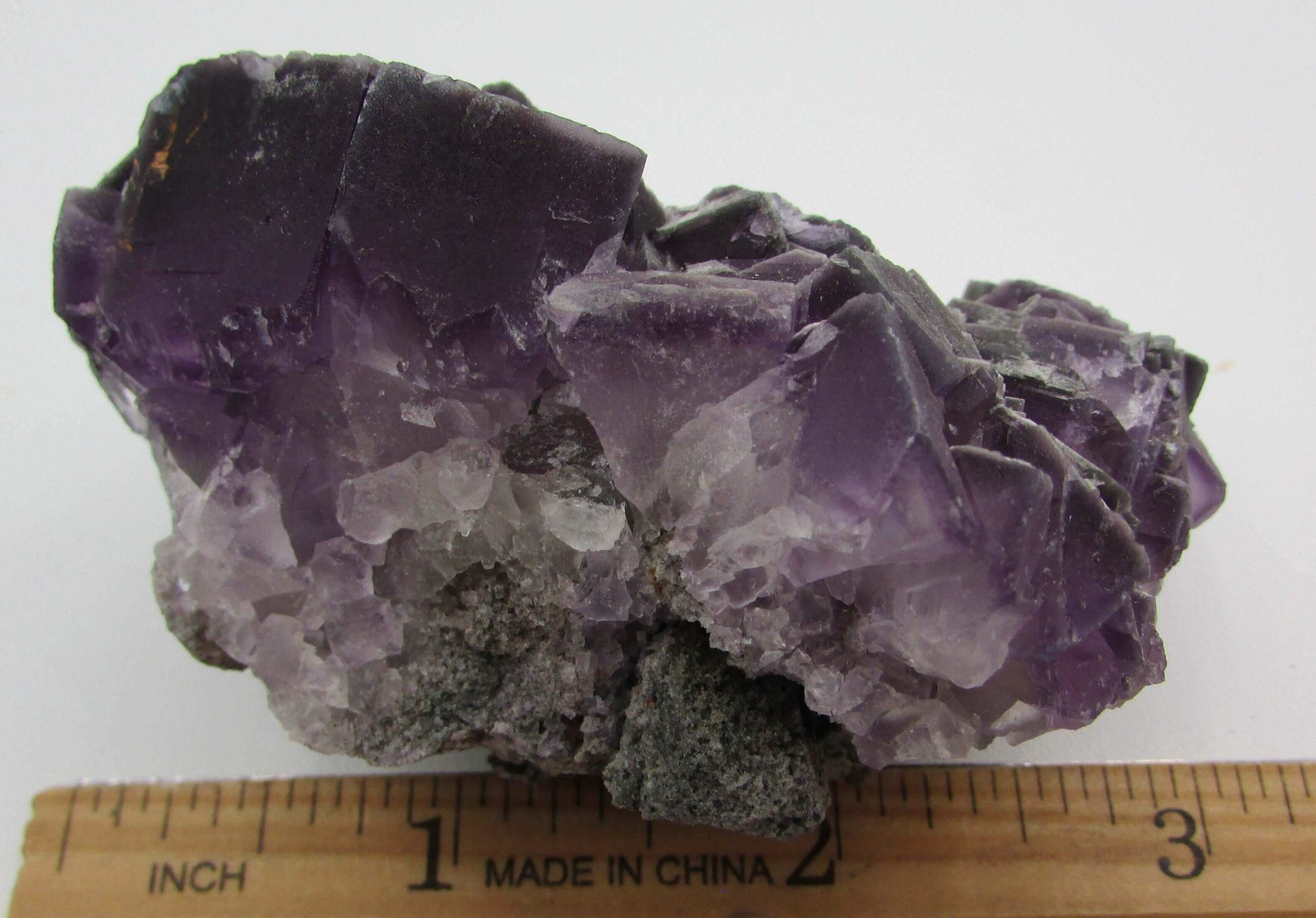Natural Raw Cubic Purple Fluorite China Specimen