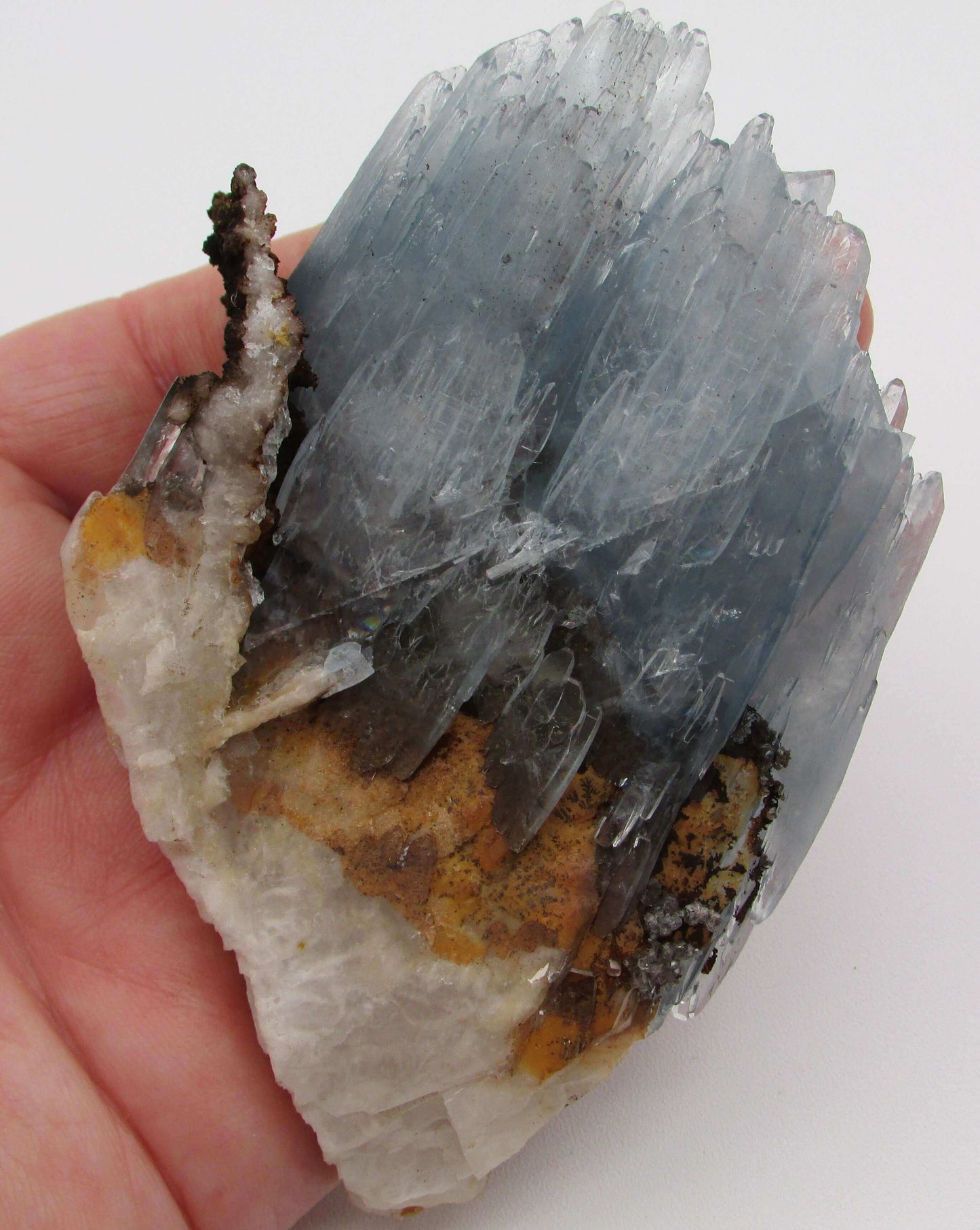 Blue Bladed Barite Crystal (Blue Baryte) (AM213)