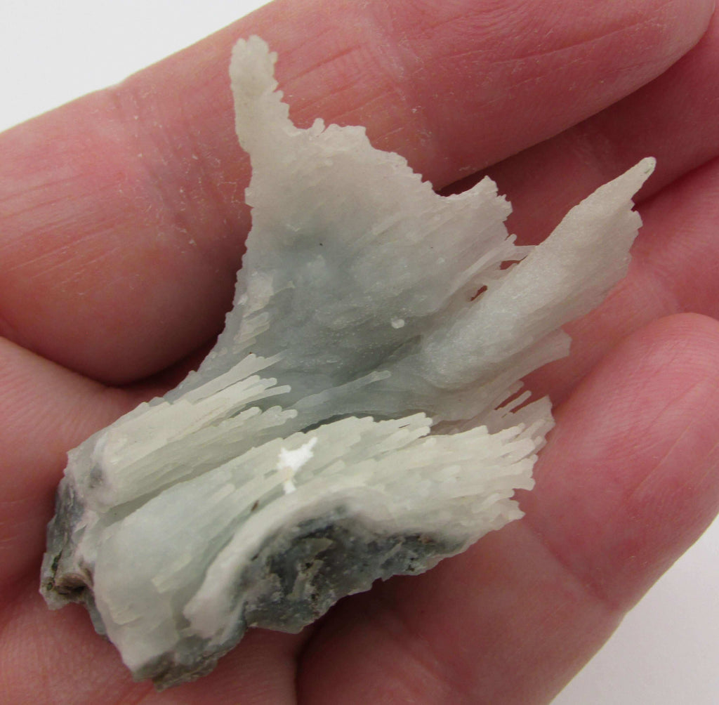 Rare raw Windswept Blue Chalcedony India Mineral Specimen