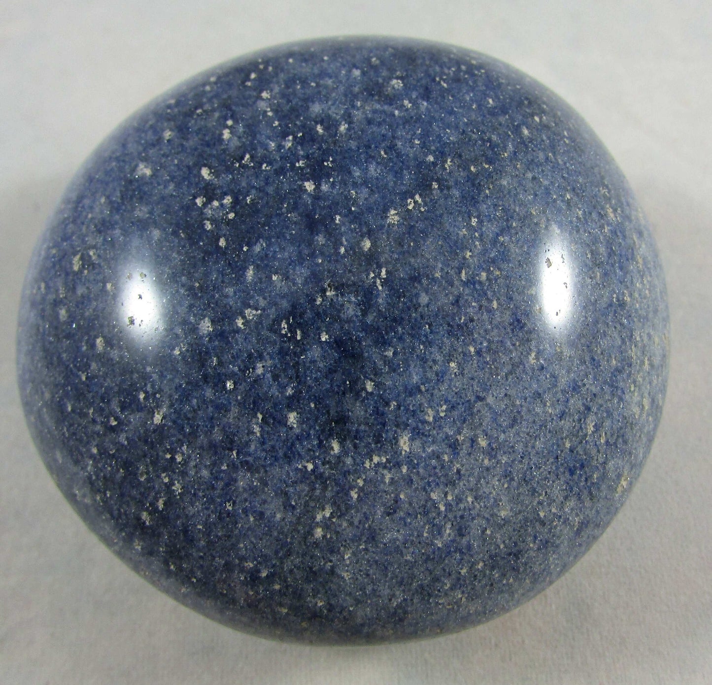 Blue Denim Stone, Dumortierite Crystal Palmstone (#ETE137)