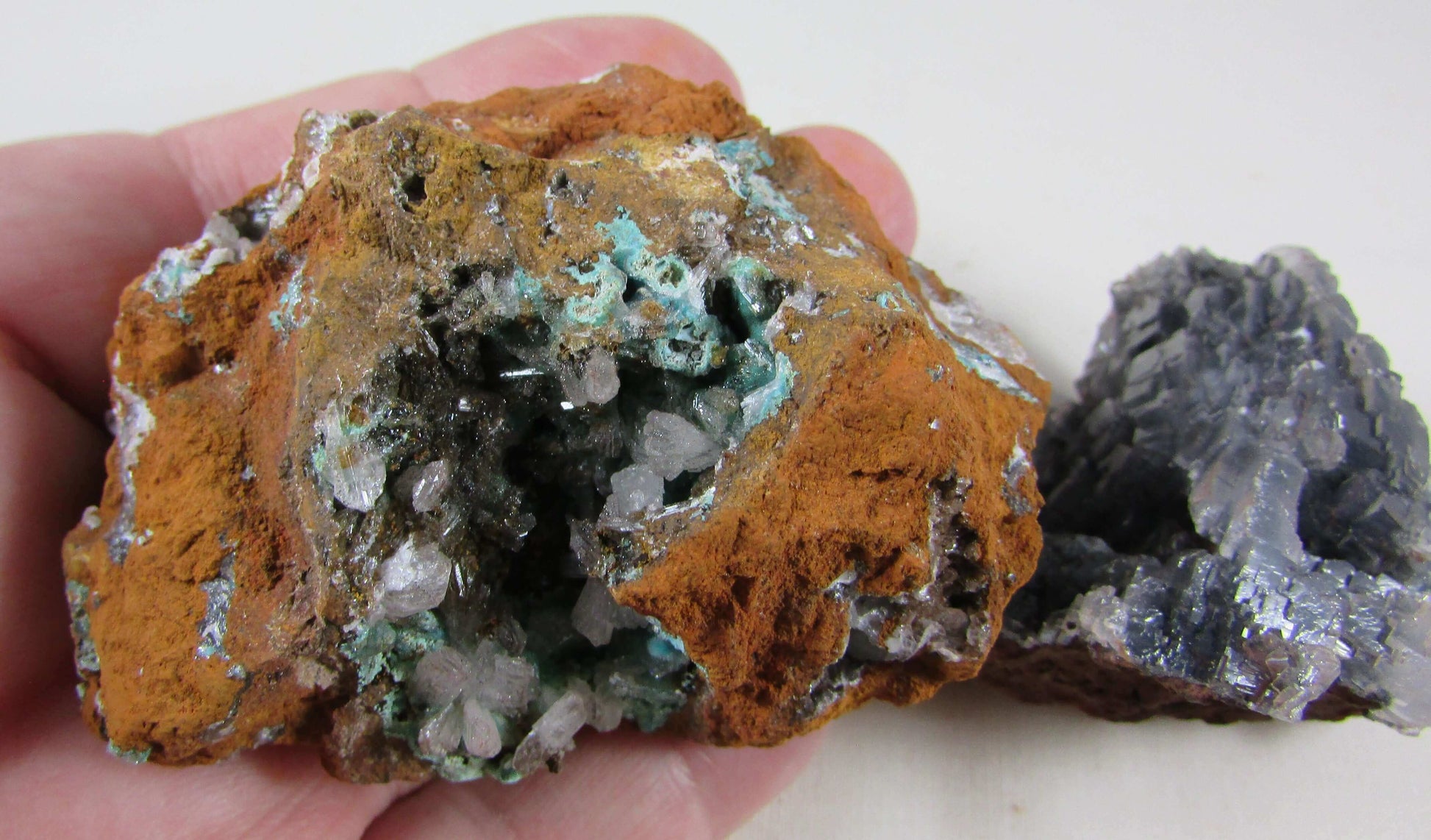 black calcite, fluorite crystal clusters, raw mexico crystal