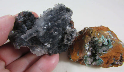 black calcite, fluorite crystal clusters, raw mexico crystal