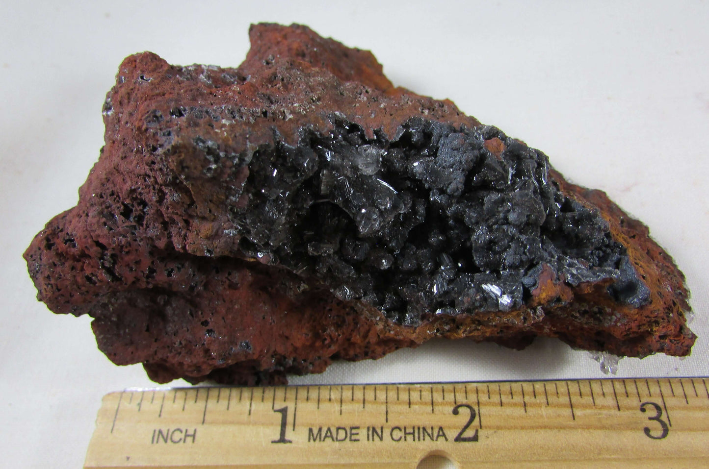 Black Calcite Fluorite Limonite Matrix - Stone of Remembrance and Flow