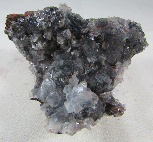 Black Calcite Colorless Fluorite Limonite Matrix Crystals (MMF137)