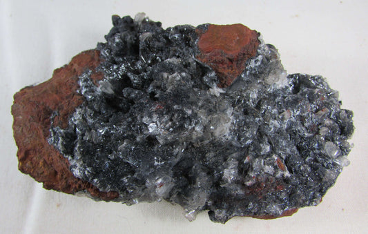 Black Calcite Colorless Fluorite Limonite Matrix Crystals (MMF144)