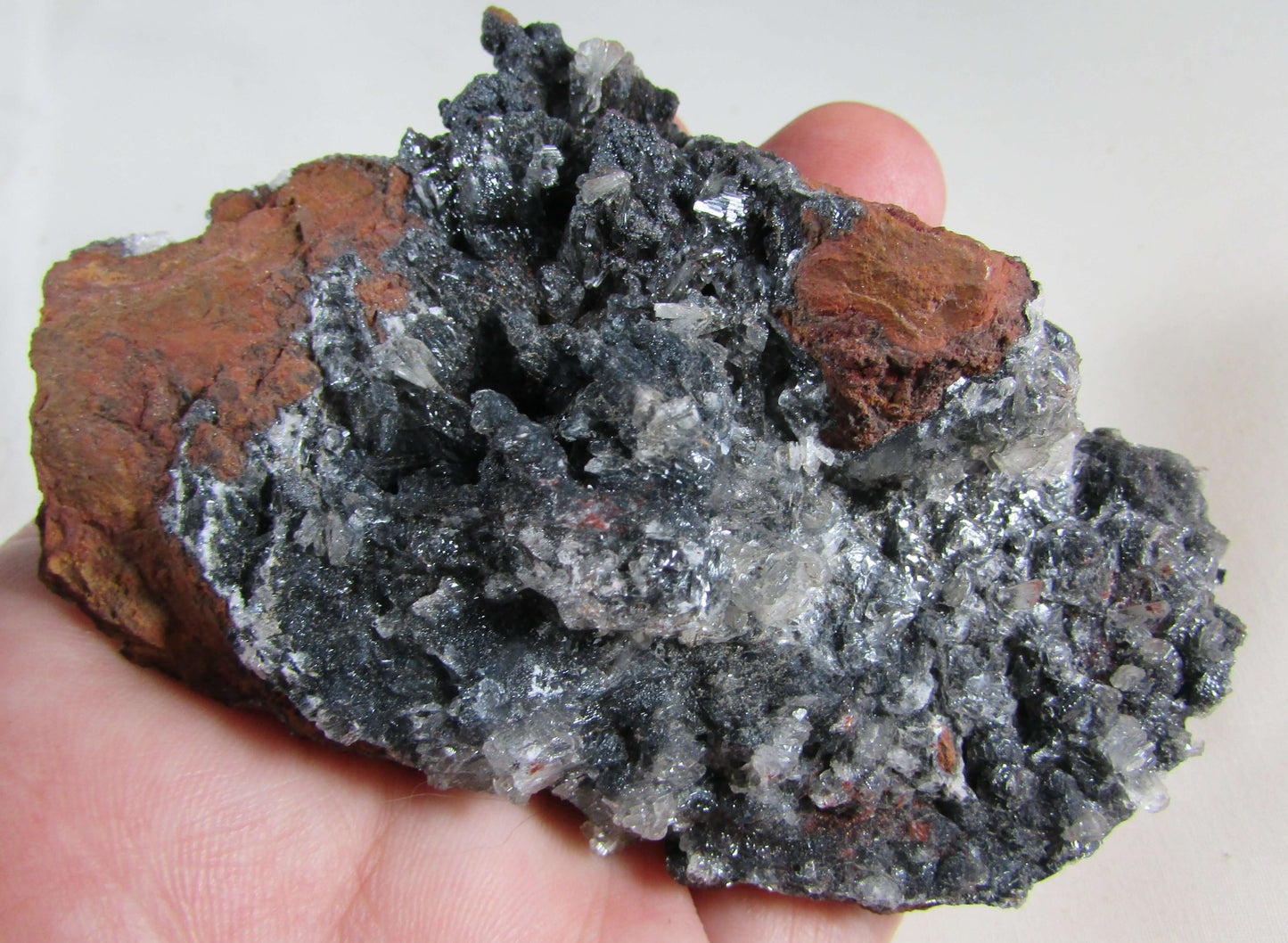 Black Calcite Colorless Fluorite Limonite Matrix Crystals (MMF144)