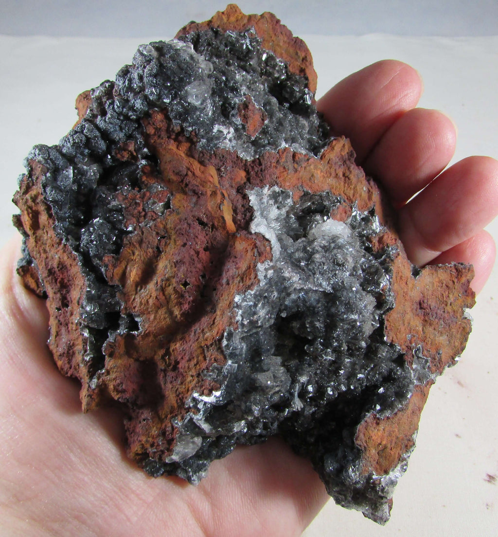 Black Calcite, Fluorite & Limonite Matrix – Remembrance, Flow & Psychic Protection | Grounded Intuitive Mastery Stone
