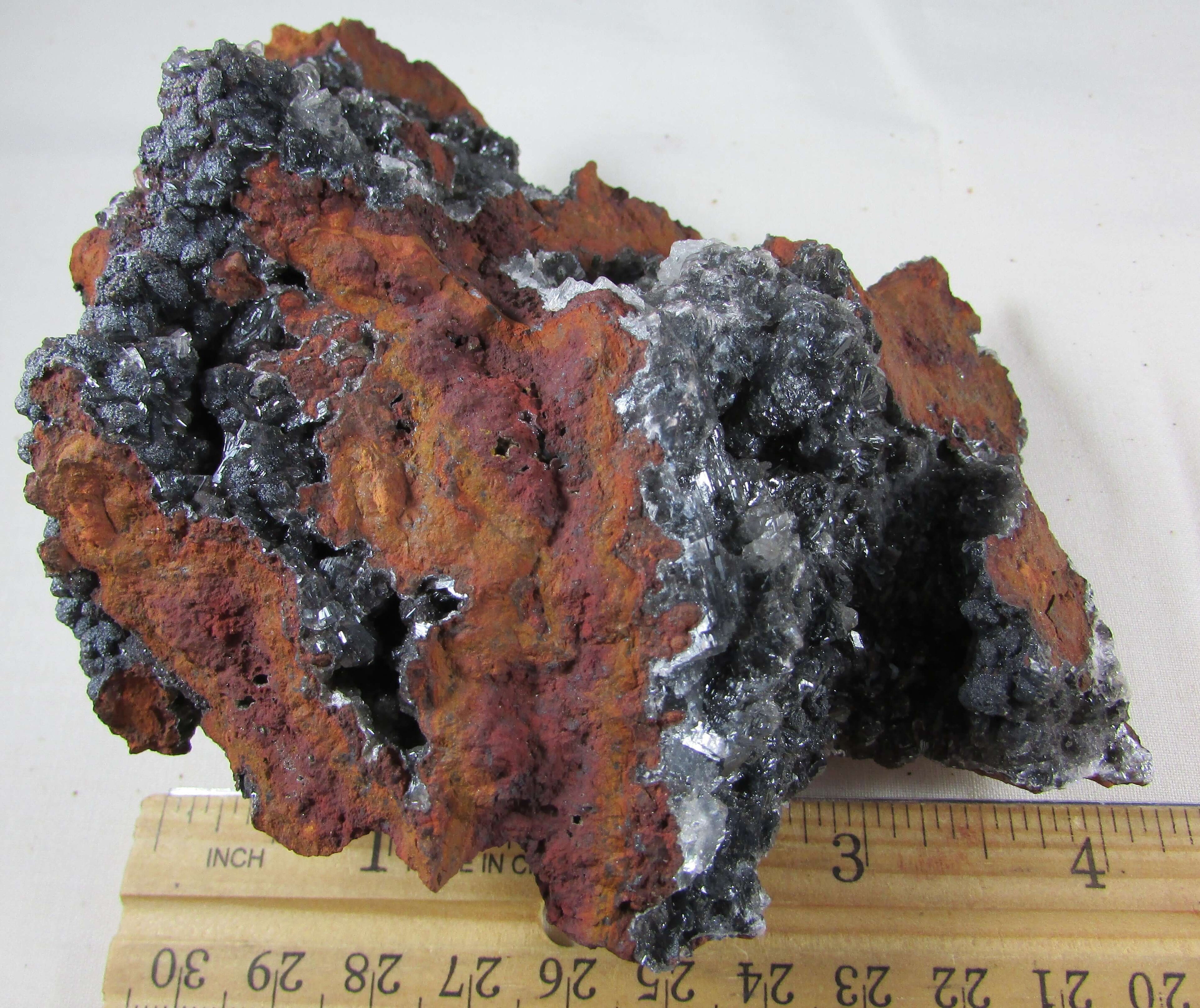 Black Calcite, Fluorite & Limonite Matrix – Remembrance, Flow & Psychic Protection | Grounded Intuitive Mastery Stone