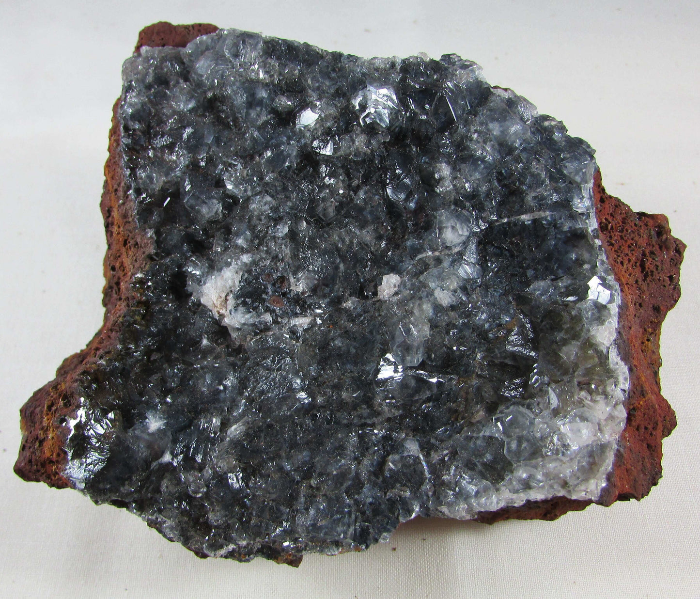 Black Calcite Colorless Fluorite Limonite Matrix Crystals (MMF150)