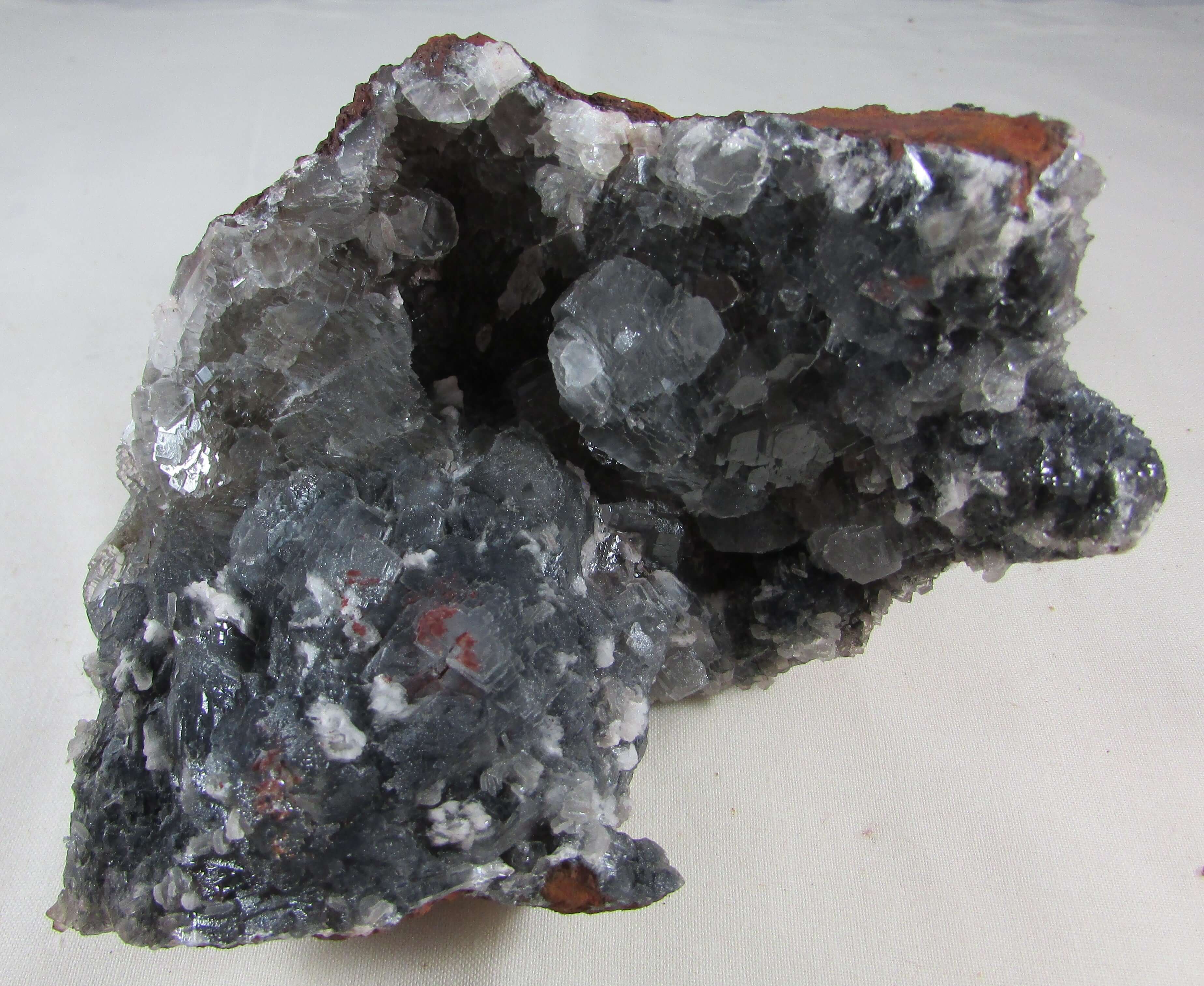 Black Calcite, Fluorite & Limonite Matrix – Remembrance, Flow & Psychic Protection | Grounded Intuitive Mastery Stone