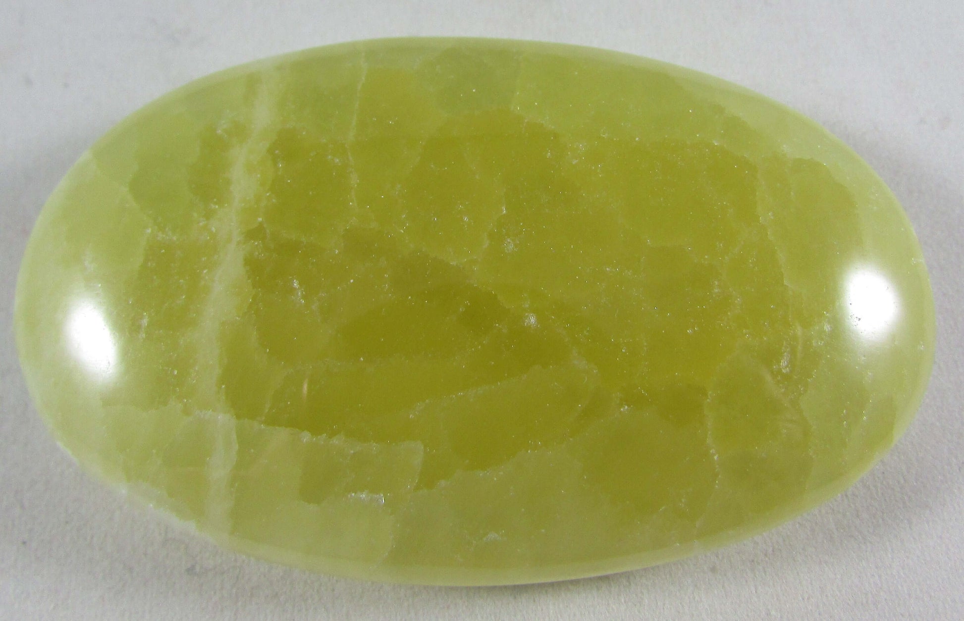 yellow calcite polished crystal plamstone, brazil crystals