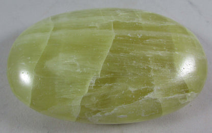 yellow calcite polished crystal plamstone, brazil crystals