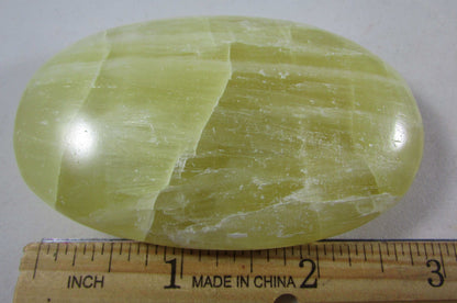 yellow calcite polished crystal plamstone, brazil crystals