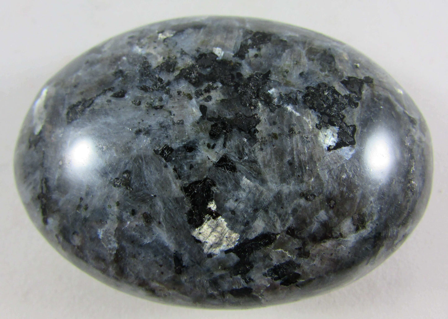 rare blue pearl polished crystal palmstone