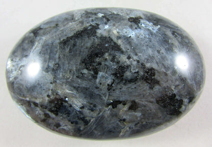 rare blue pearl polished crystal palmstone