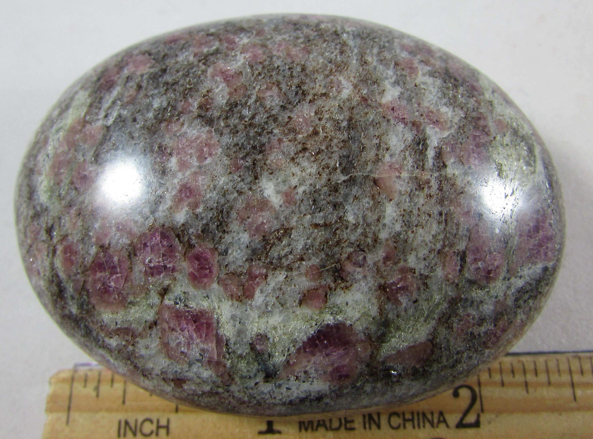 natural ruby spinel crystal palmstone, afganistan