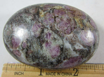 natural ruby spinel crystal palmstone, afganistan