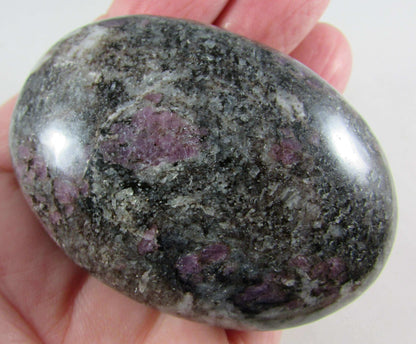 natural ruby spinel crystal palmstone, afganistan