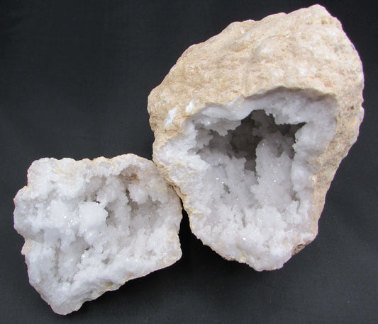 Snow Quartz Crystal Geode, Moroccan Crystals (MOU164)