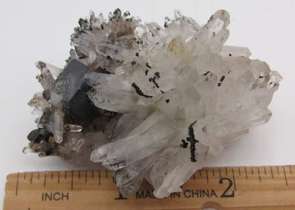 Sphalerite Quartz Matrix Crystal Cluster Bulgaria