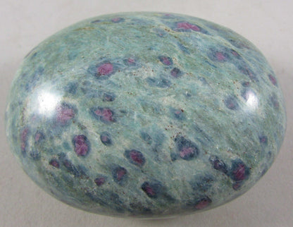 Ruby Zoisite Palmstone, Anyolite Stone polished worry stone