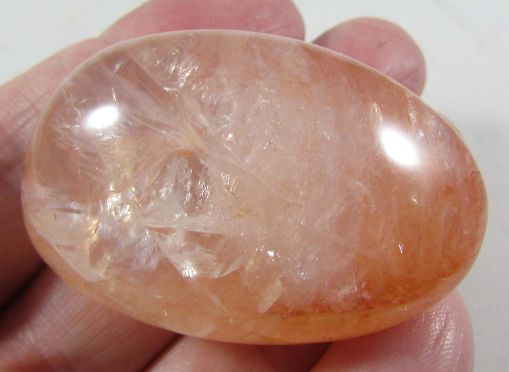Red Hematoid Quartz Palmstone – Body Mind Spirit Balance, Manifestation, Energy Shield [RED11]