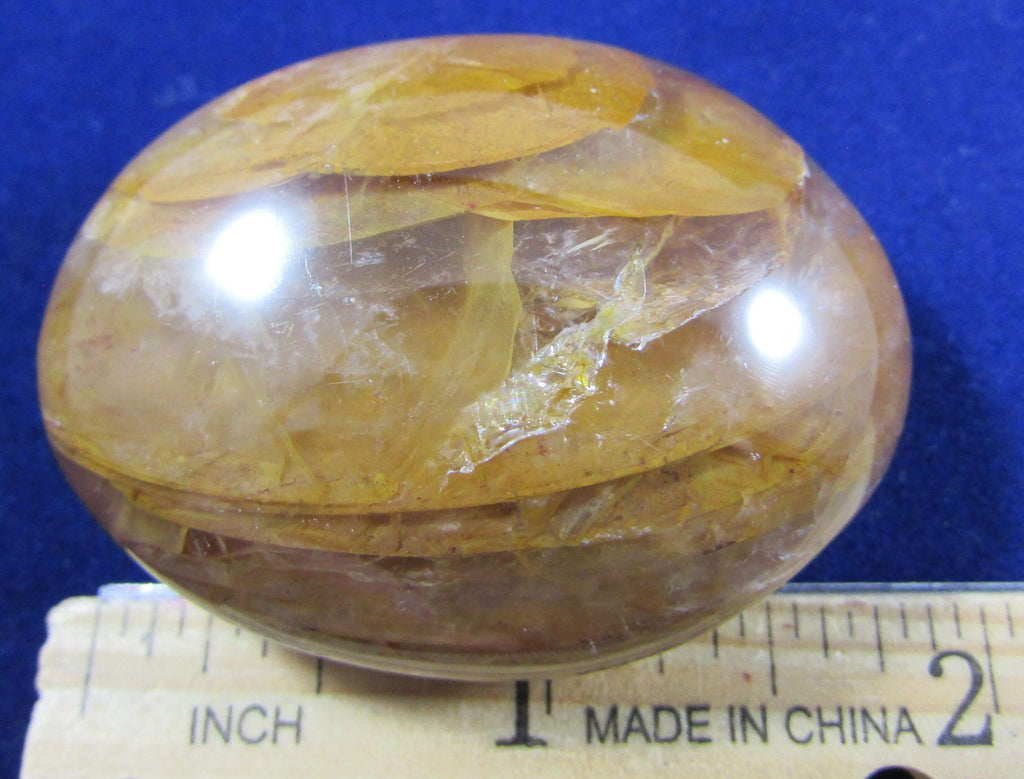 Golden Healer Quartz Palmstone (Madagascar) – Positive Transformation, Inner Strength & Emotional Renewal