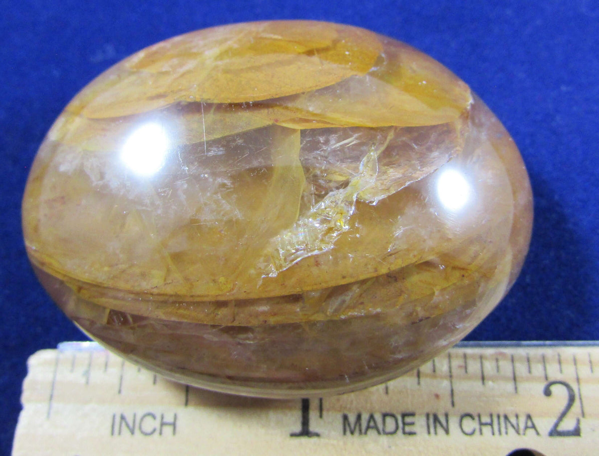 Golden Healer Quartz Palmstone (Madagascar) – Positive Transformation, Inner Strength & Emotional Renewal