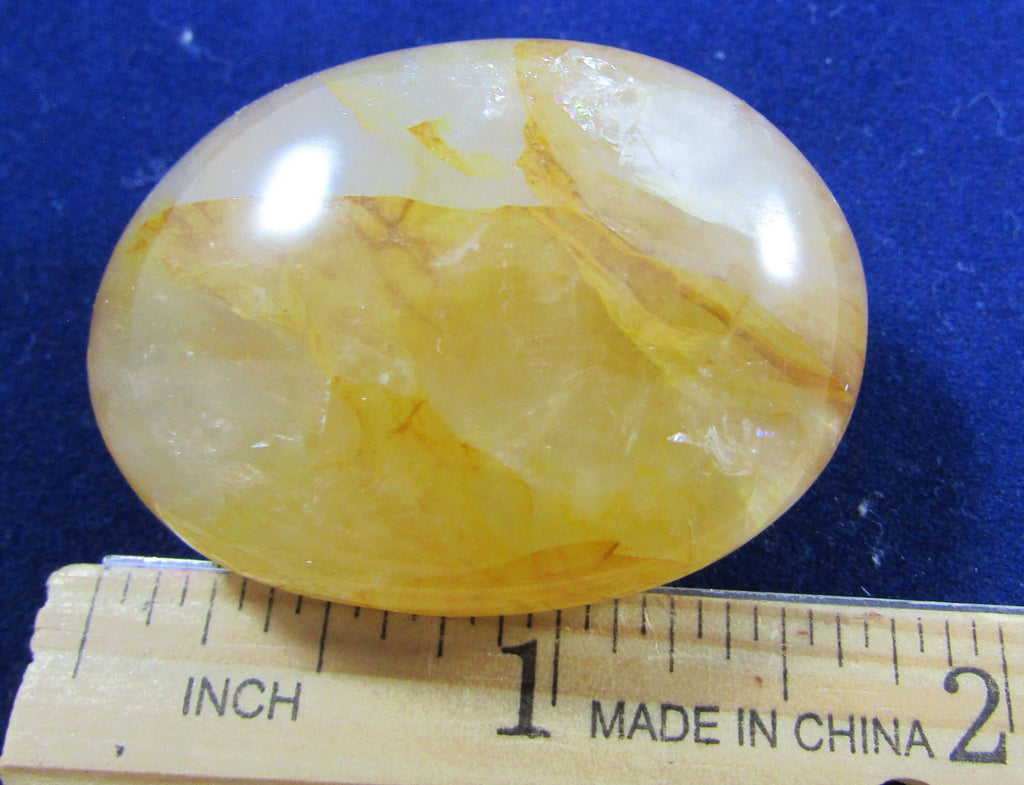 Golden Healer Quartz Palmstone (Madagascar) – Positive Transformation, Inner Strength & Emotional Renewal