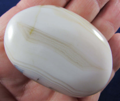 Banded Agate Palmstone - Stone of Energy Detoxification