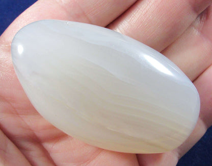 Natural Genune Banded Agate Palmstone, Ethically Sourced from Madagascar