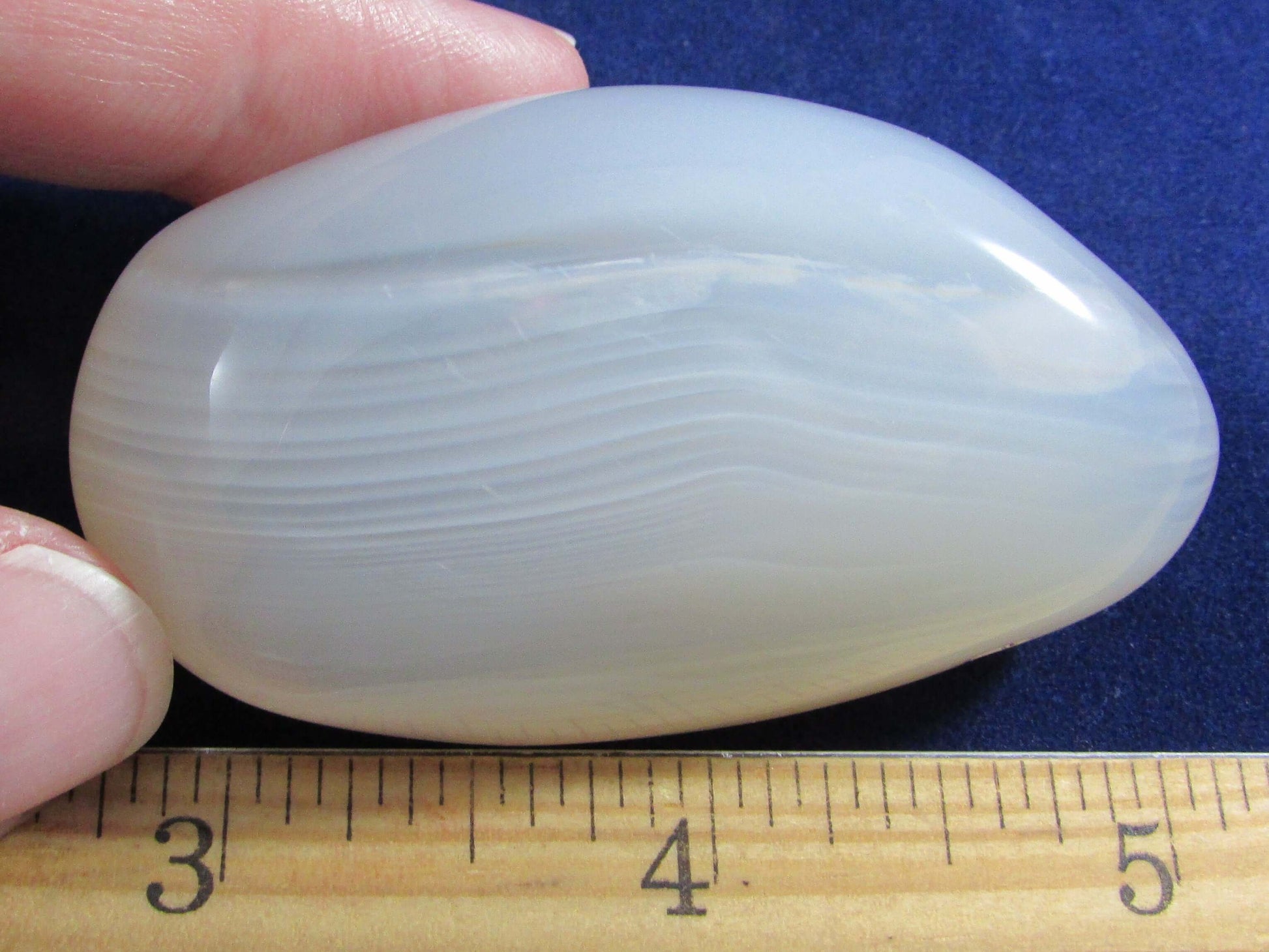 Natural Genune Banded Agate Palmstone, Ethically Sourced from Madagascar