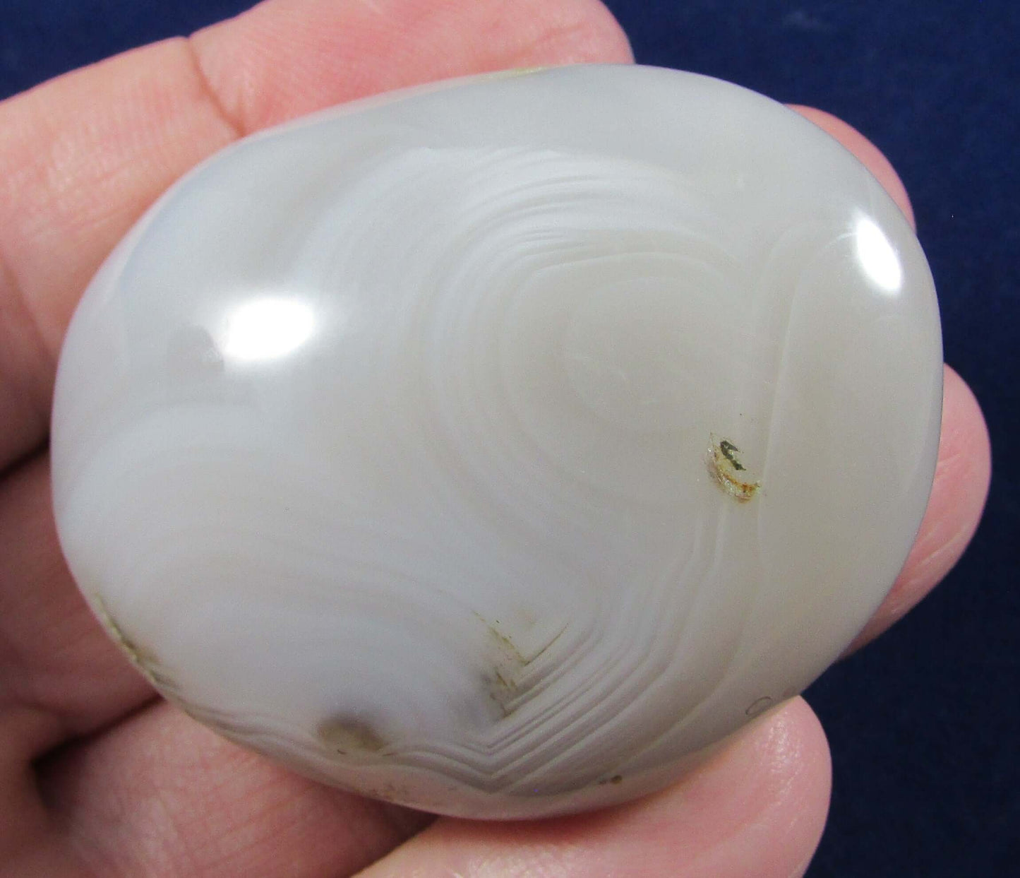 Banded Agate Palmstone - Stone of Energy Detoxification