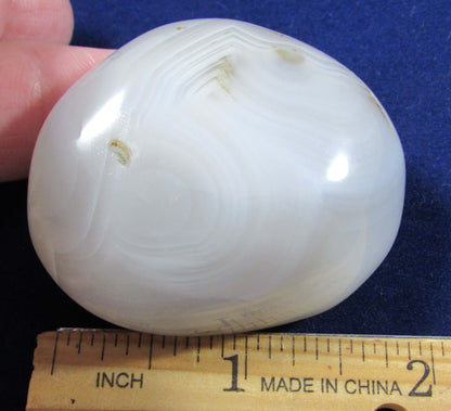 Banded Agate Palmstone - Stone of Energy Detoxification