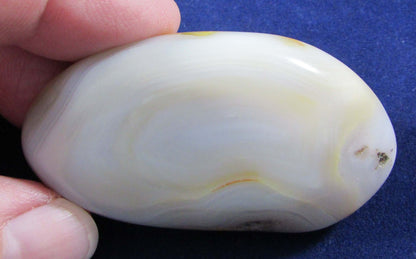 Natural Genune Banded Agate Palmstone, Ethically Sourced from Madagascar