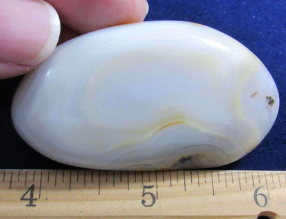 Natural Genune Banded Agate Palmstone, Ethically Sourced from Madagascar