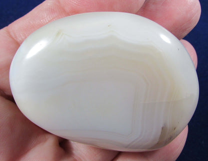 Banded Agate Palmstone - Stone of Energy Detoxification