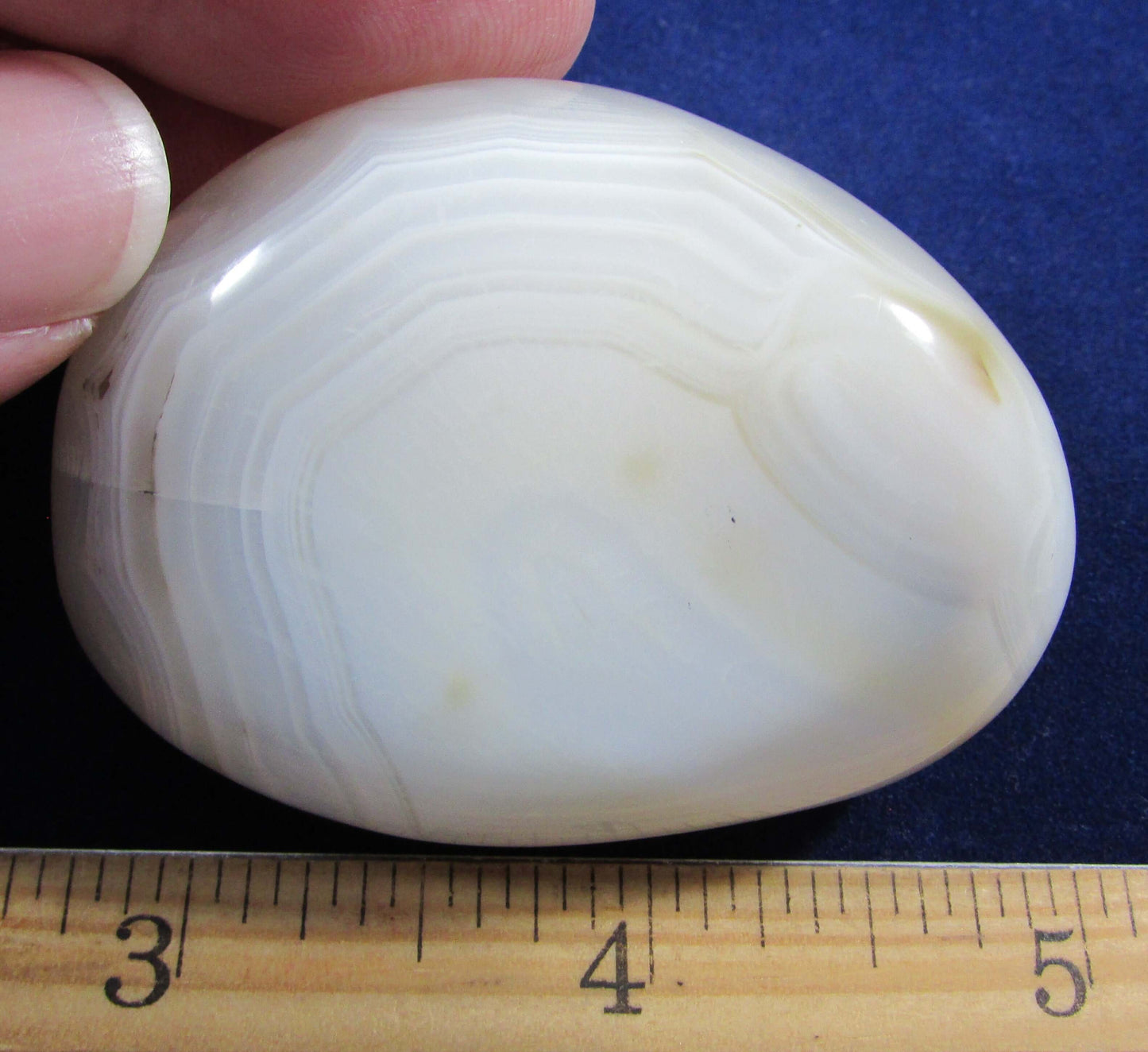 Banded Agate Palmstone - Stone of Energy Detoxification