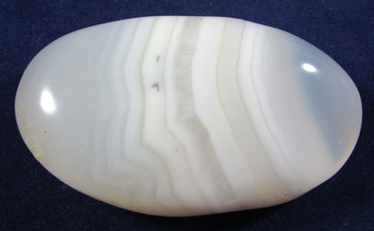 Natural Genune Banded Agate Palmstone, Ethically Sourced from Madagascar