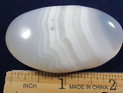 Natural Genune Banded Agate Palmstone, Ethically Sourced from Madagascar