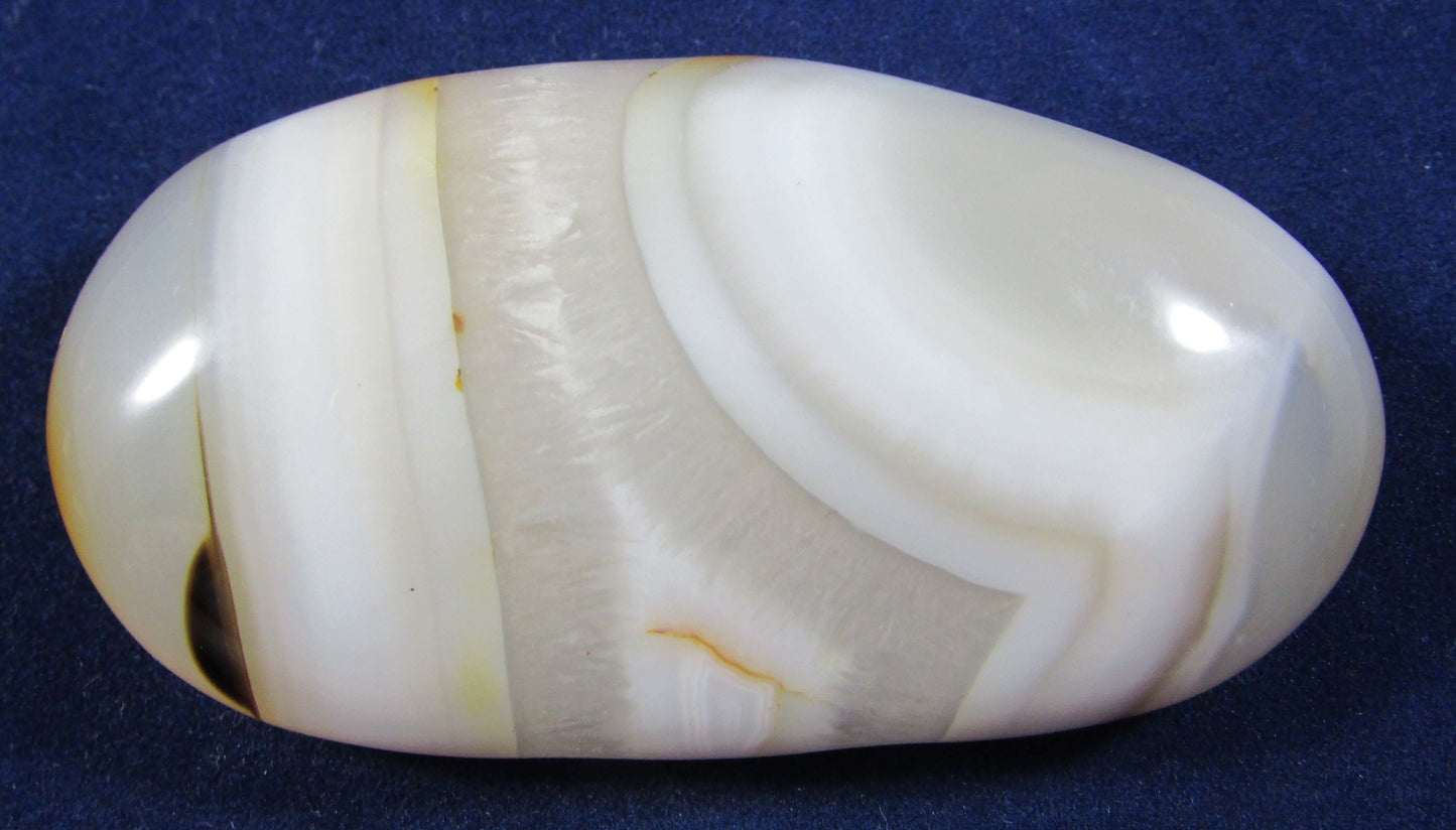 Banded Agate Palmstone - Stone of Energy Detoxification