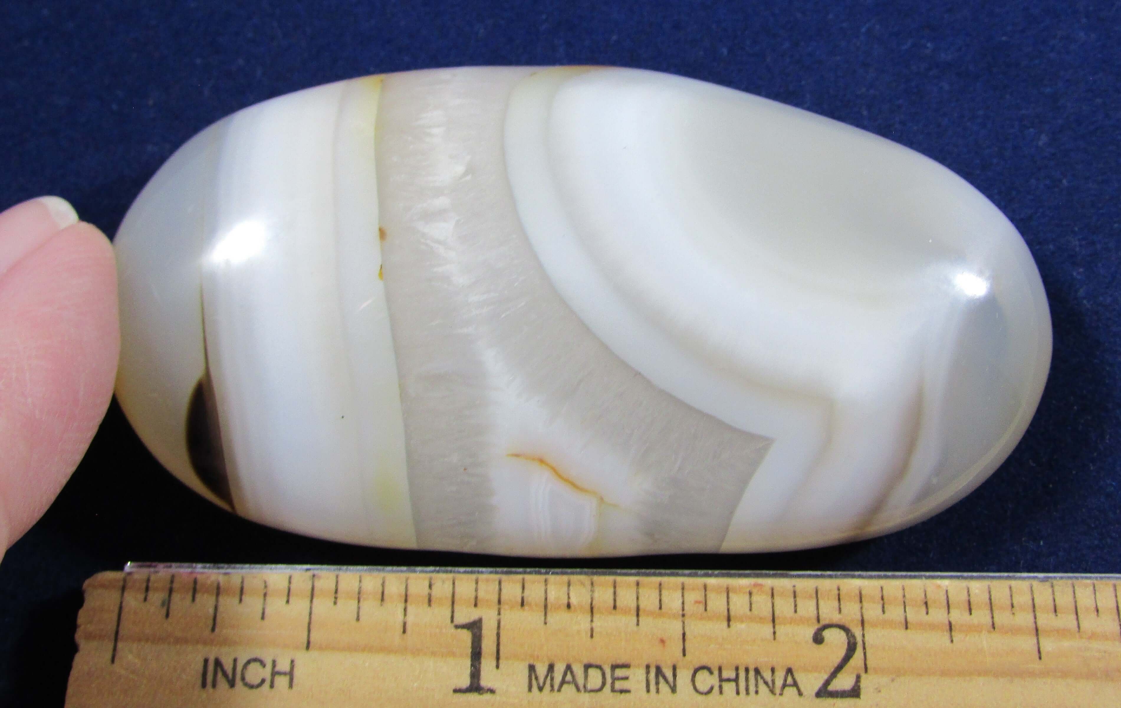 Banded Agate Palmstone – Energy Detox, Truth & Earth Connection | Protective Grounding Stone