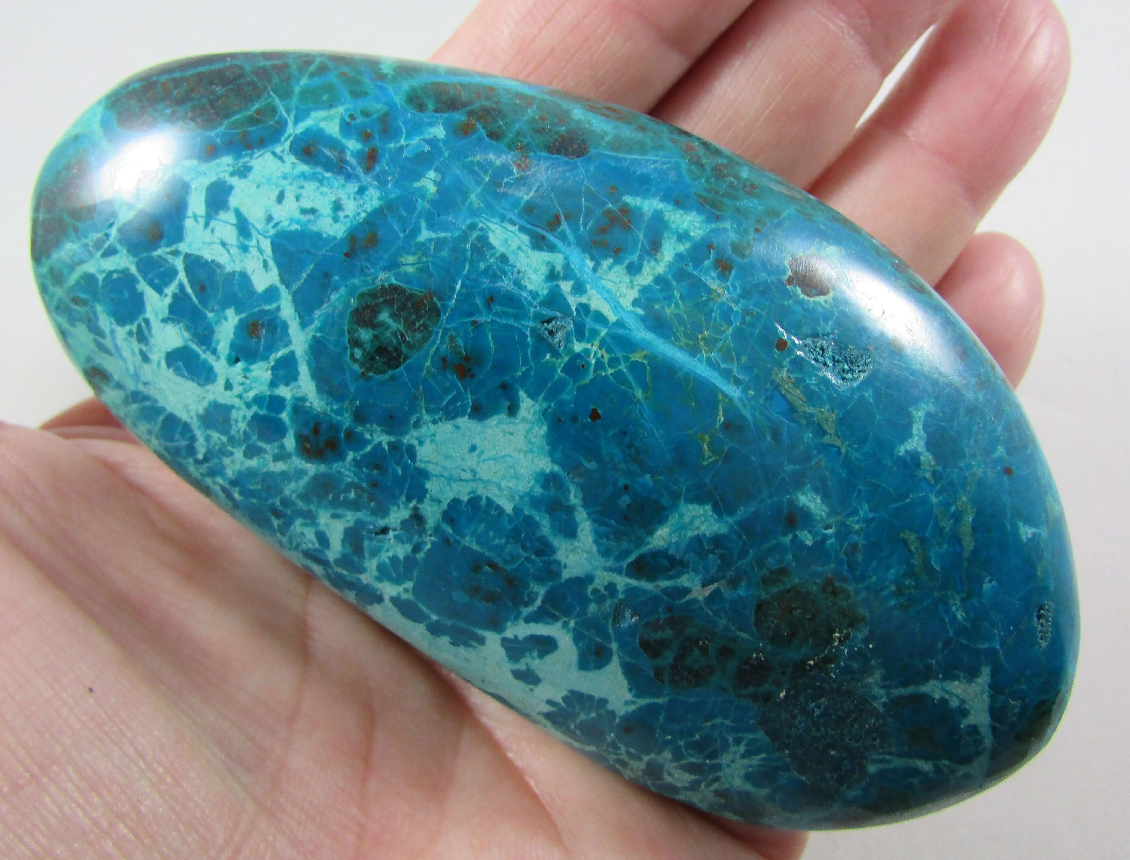 Chrysocolla Palmstone (Peru) – Goddess Energy, Emotional Healing & Heartfelt Communication