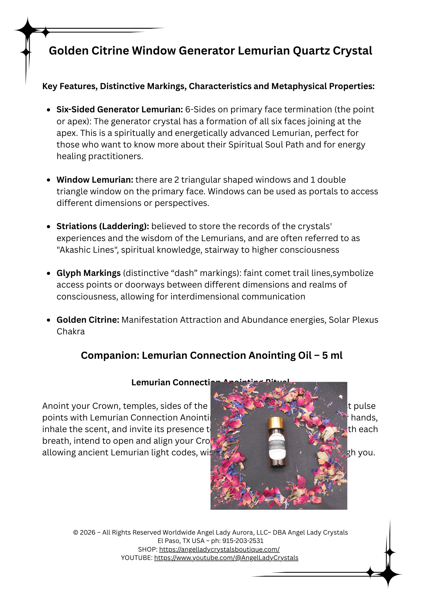 Golden Citrine Lemurian – Wisdom Keeper, Starseed Codes, Manifestation & Akashic Portal | Rare Window Crystal