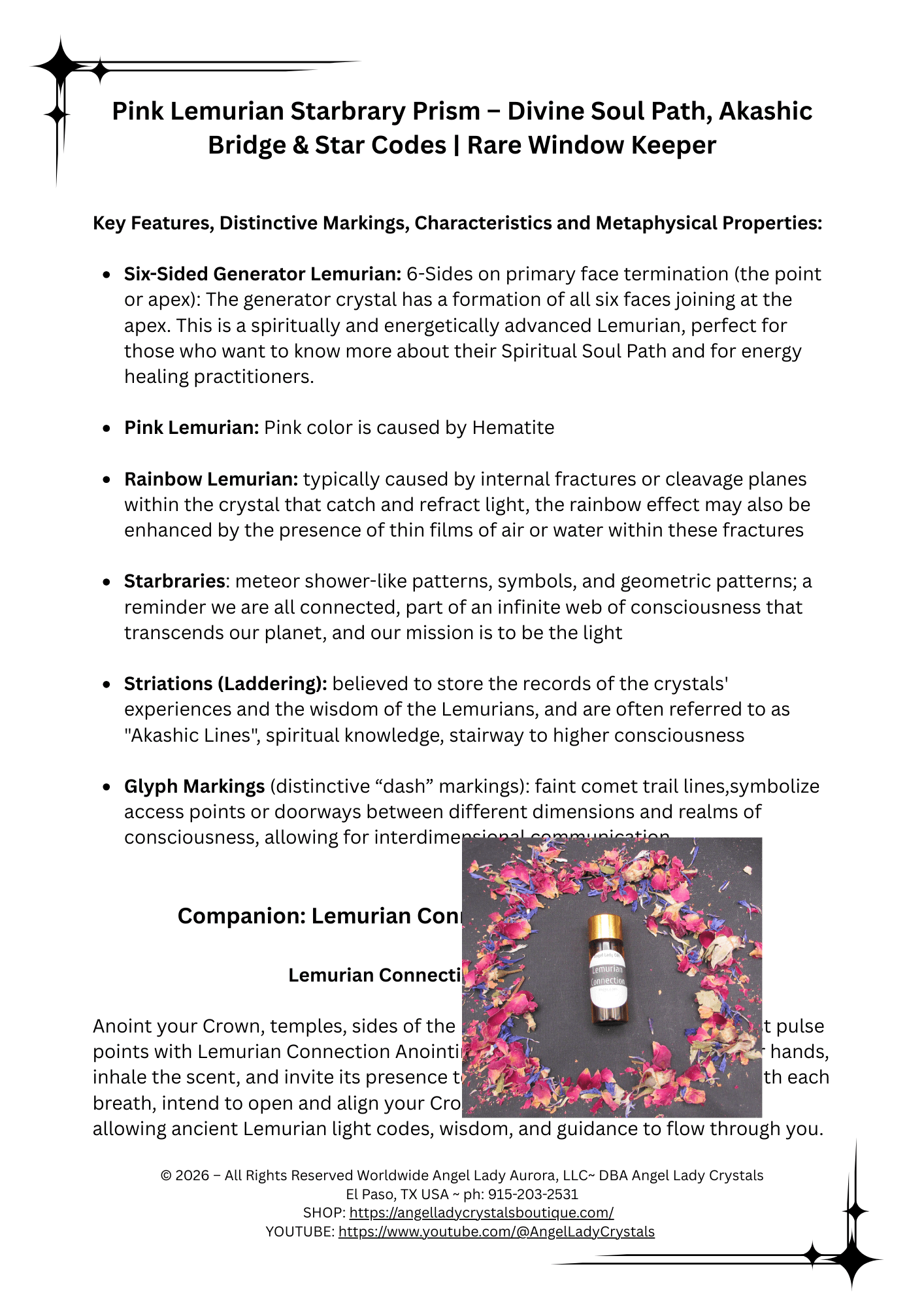 Pink Lemurian Starbrary Prism – Divine Soul Path, Akashic Bridge & Star Codes | Rare Window Keeper